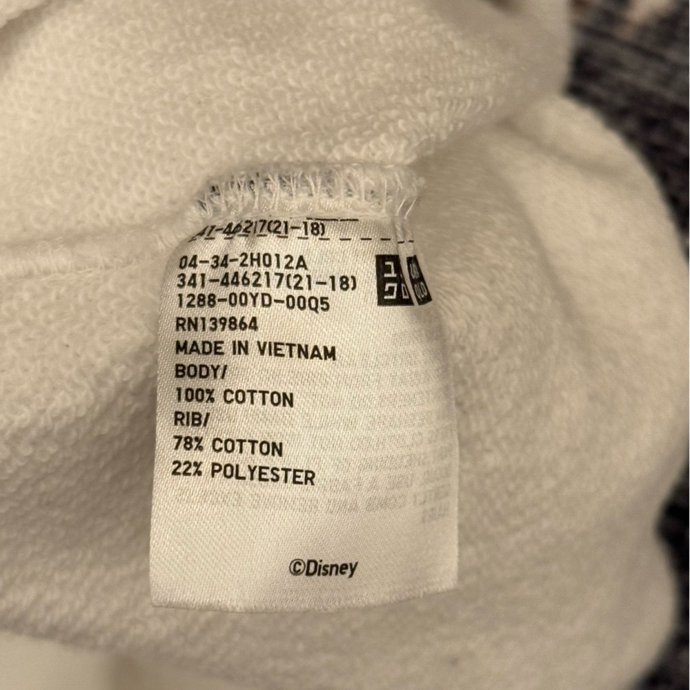 Disney X Uniqlo X Joshua Vides Women’s Mickey Mouse Club White Crewneck Size XL - Picture 10 of 13